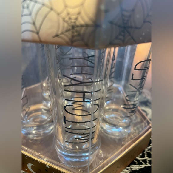 HALLOWEEN  5 PC SHOT GLASS SET 💀🕸️🖤🧡🌙 - Picture 7 of 9